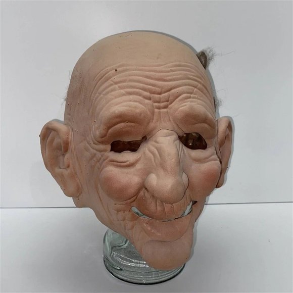 Party Supplies Vintage Ancient Old Man Halloween Mask Balding